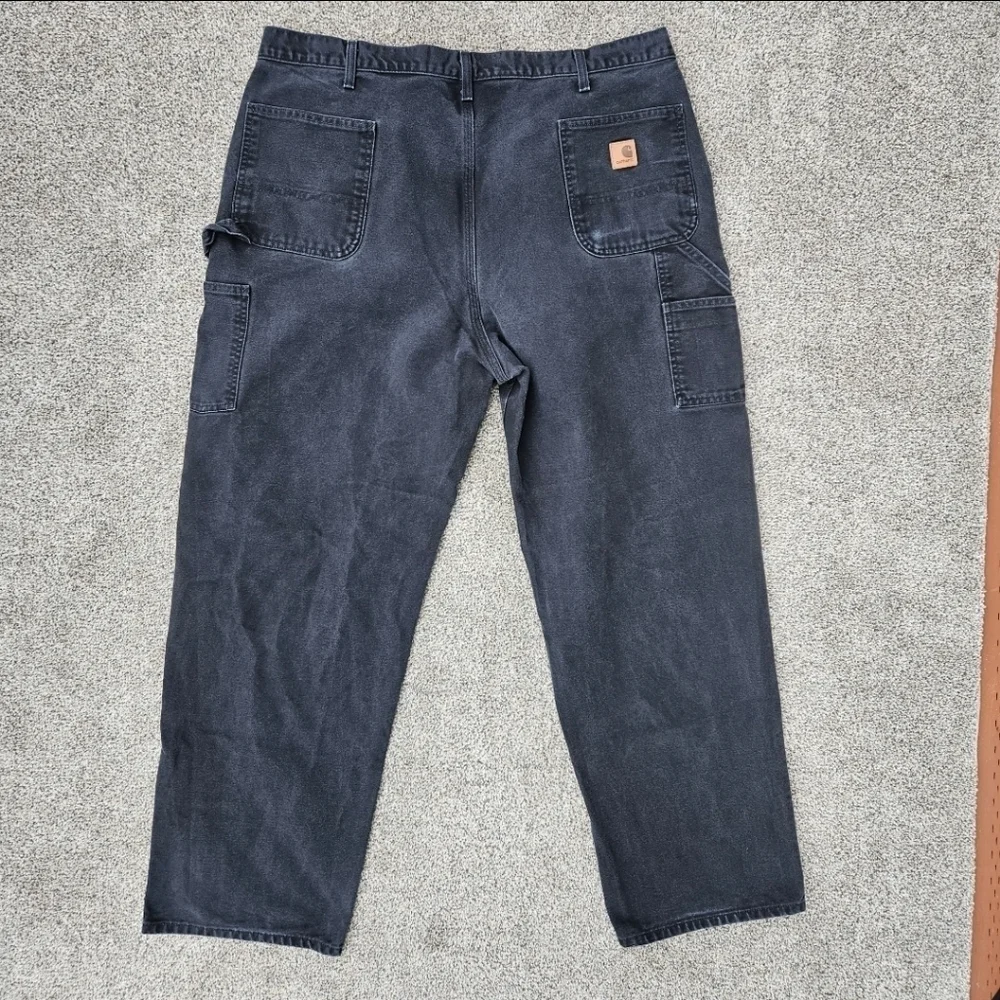 Carhartt Black Duck Canvas Carpenter Pants Original Dungaree Fit B11 BLK 44X34